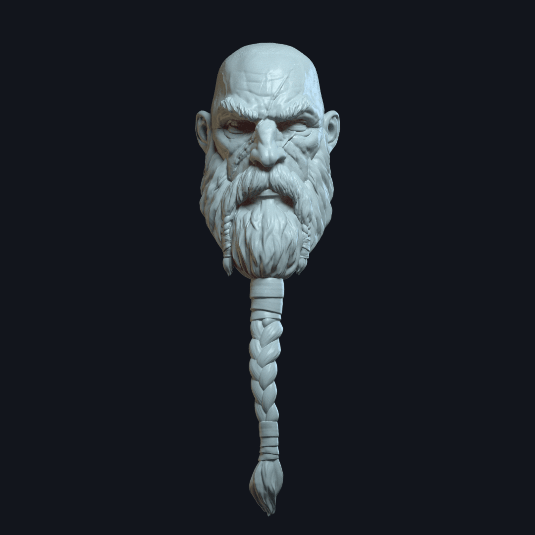 Viking V2 - Custom Action Figure Head 3d model