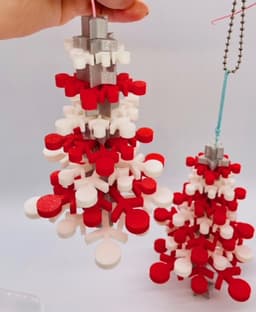 Snowflake Christmas Tree Stacked Ornament 3d model