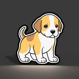 Beagle Puppy Customizable Lightbox LED Lamp 3d model