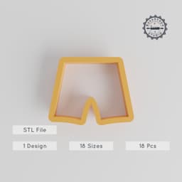 Board Shorts Shape Cutter Set, 18 Sizes from 0.75"-5.00" for Cookies, Fondant & Clay, Vacation Theme PRODUCT_2038 3d model