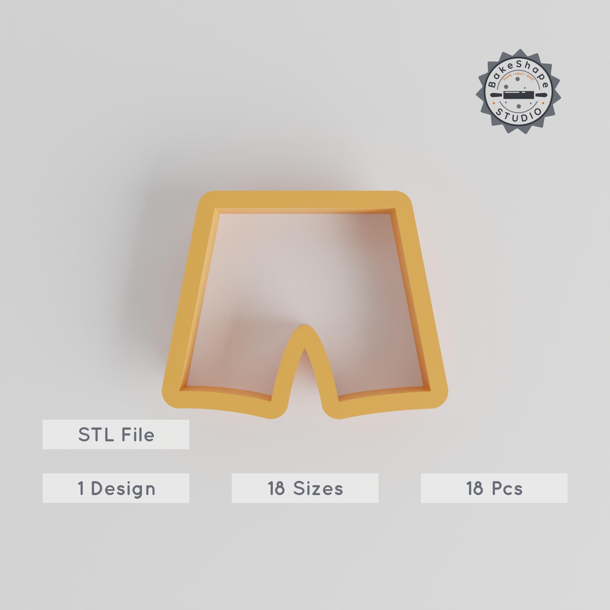 Board Shorts Shape Cutter Set, 18 Sizes from 0.75"-5.00" for Cookies, Fondant & Clay, Vacation Theme PRODUCT_2038 3d model