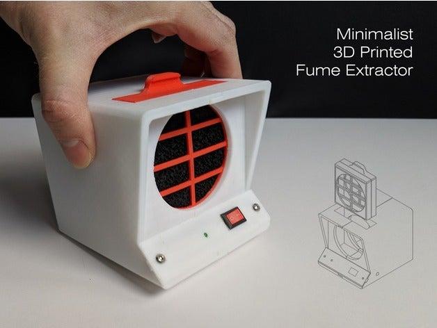  Minimalist 3D Printed Fume Extractor 3d model