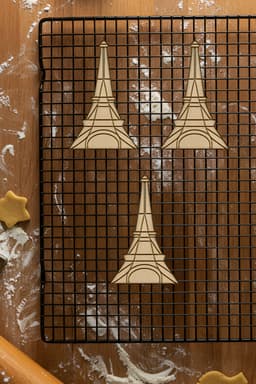 Eiffel Tower Cookie Cutter, Biscuit Cutter 3d model