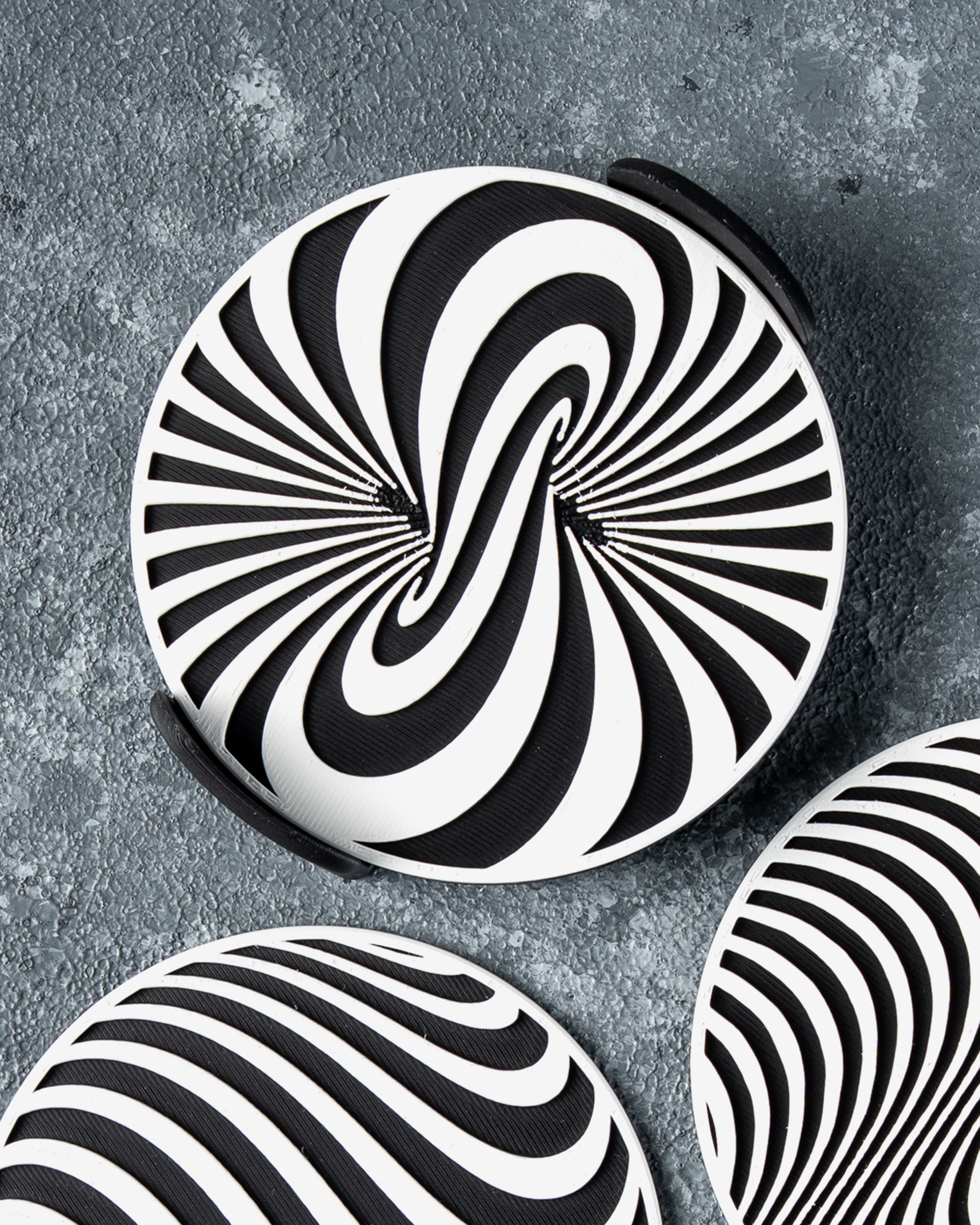Optical Illusion Coasters 3d model