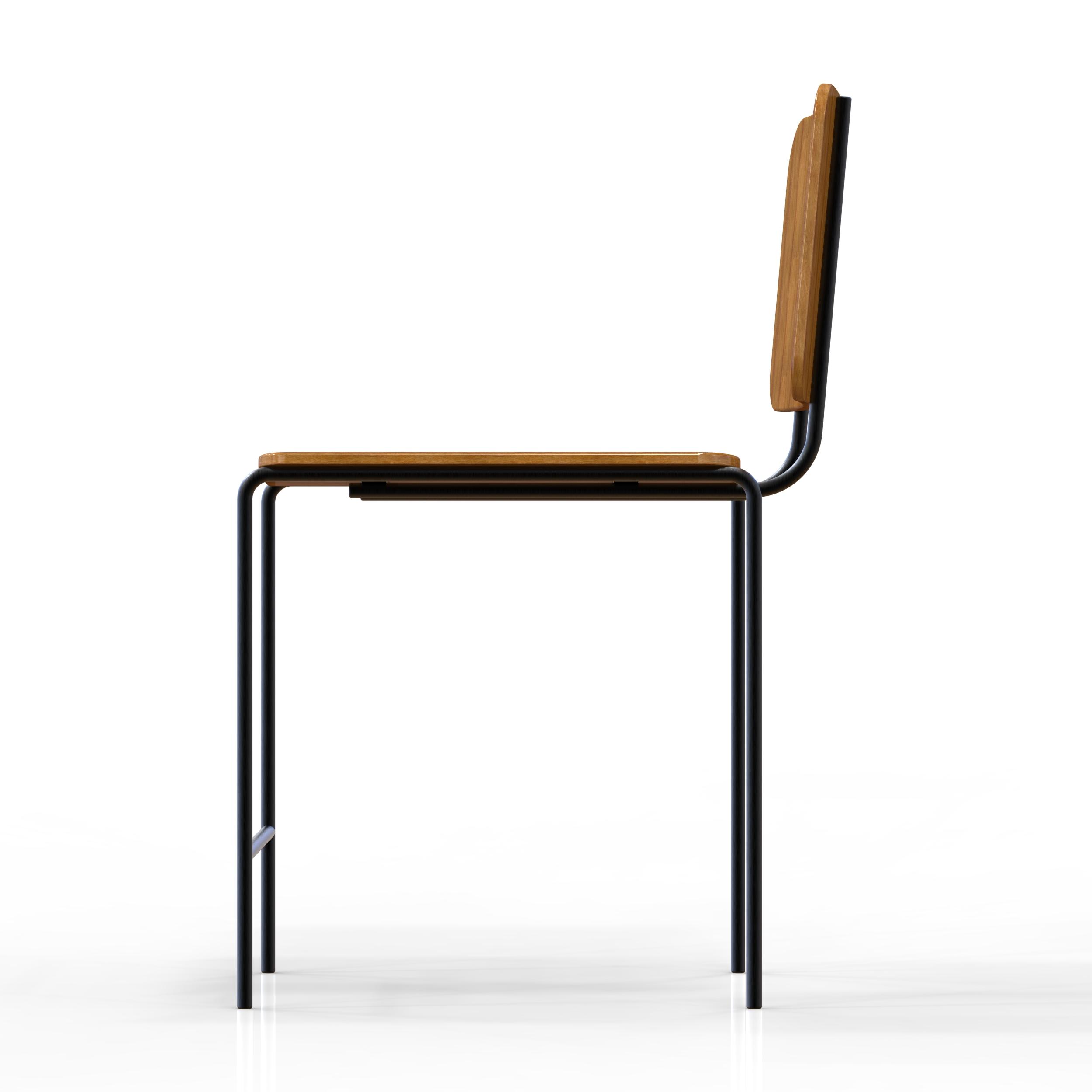 Wood +Metal Chair Design  3d model