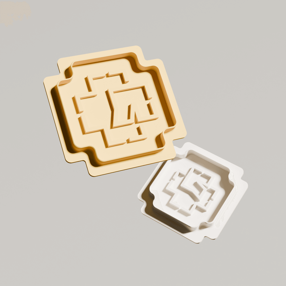 Rammstein logo cookie cutters 3d model