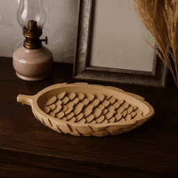 Pinecone Leaf Tray — Nature Inspired Dish 3d model