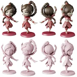 Avatar Last Airbender STL Files - Aang Katara Zuko - Bender 3D Print Models 3d model