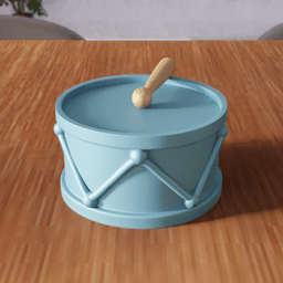 Stylized Snare Drum Decorative Figure 3d model