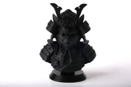 Cat Samurai Bust - Detailed Warrior Sculpture 3d model