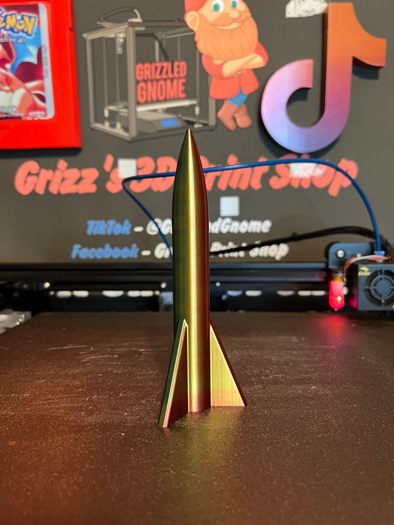 Simple Rocket Print in Place 3d model