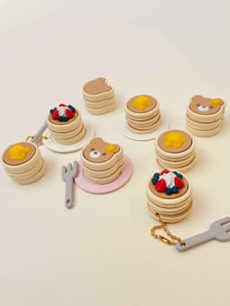 Pancakes Clicker Keychain Fidget Toy Bundle 3d model