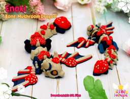 Enoki the Bone Mushroom Dragon Flexi 3d model