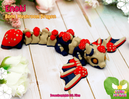 Enoki the Bone Mushroom Dragon Flexi 3d model