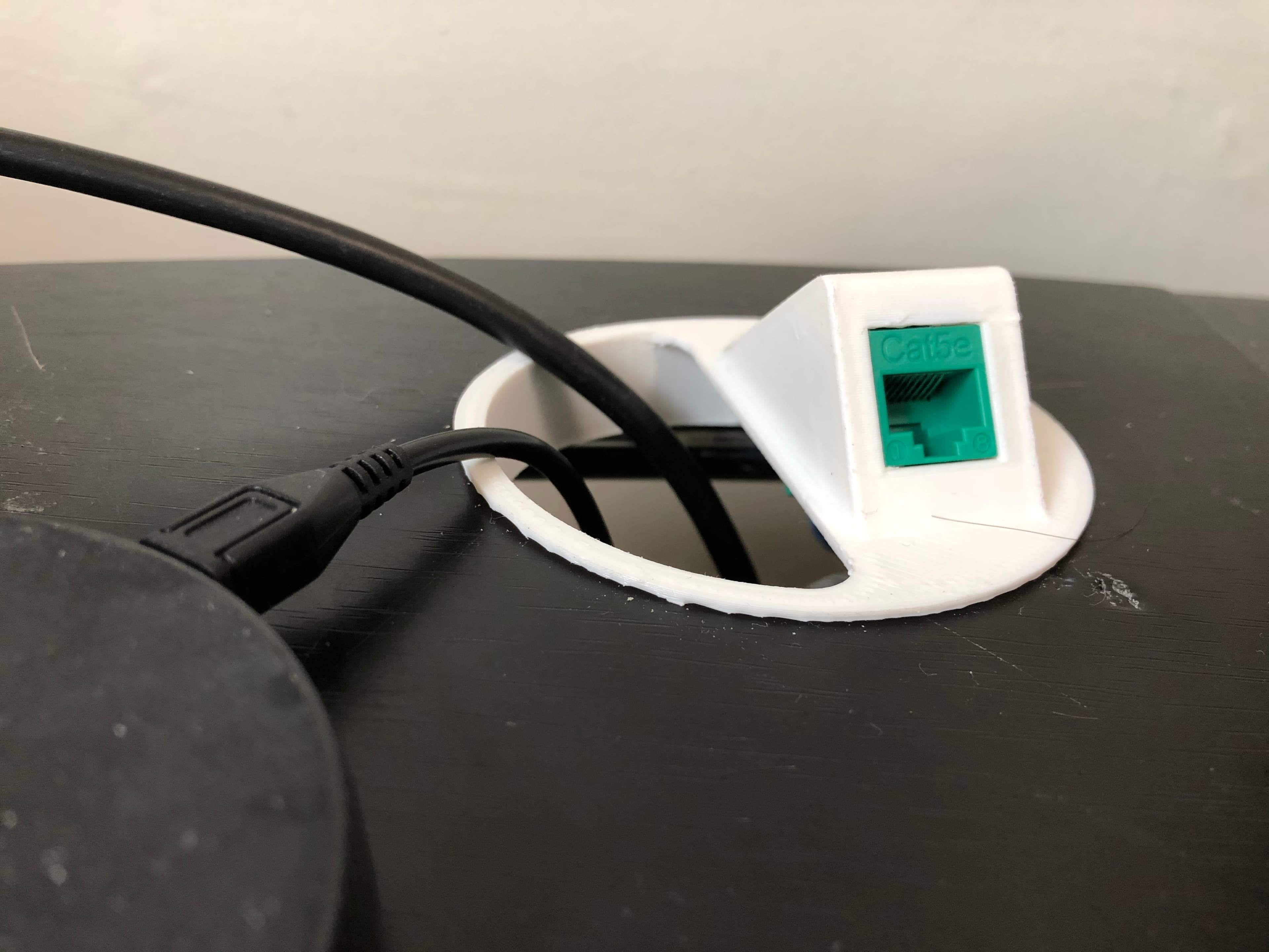 desk hole cover with keystone 3d model