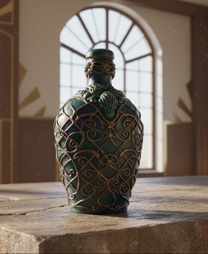 Art Deco Bottle 3d model