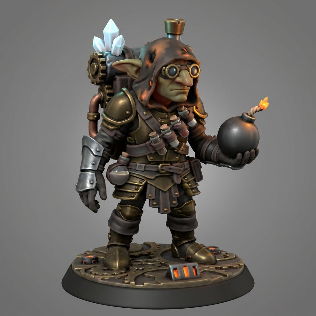 Iris and Orin - Bombwick Alchemist STL - Vault of the Star Forge Meshy Miniatures 3d model
