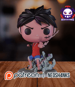 Luffy Gear Second Funko style 3d model