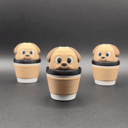 Takeaway Dog Fidget Clicker 3d model