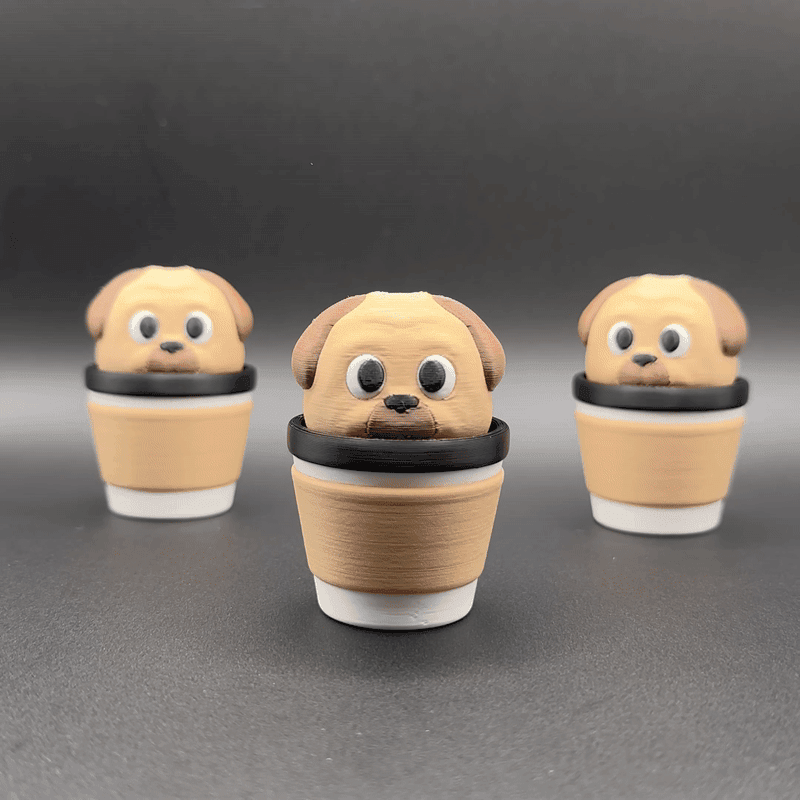 Takeaway Dog Fidget Clicker 3d model