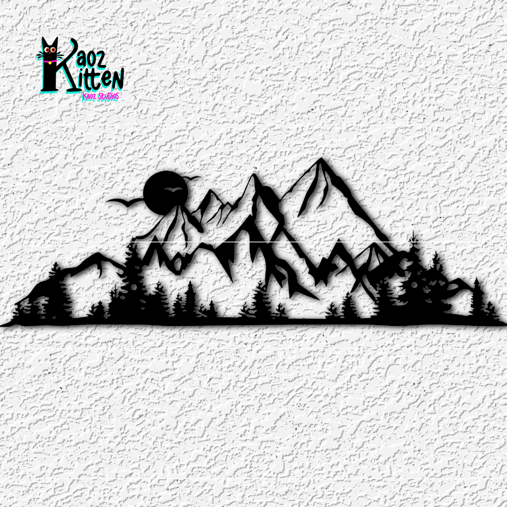 mountain range wall art mountains decor 3d model