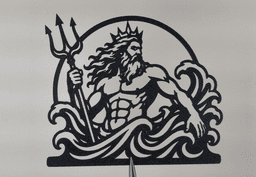 Poseidon 2D Wall Art.3mf 3d model