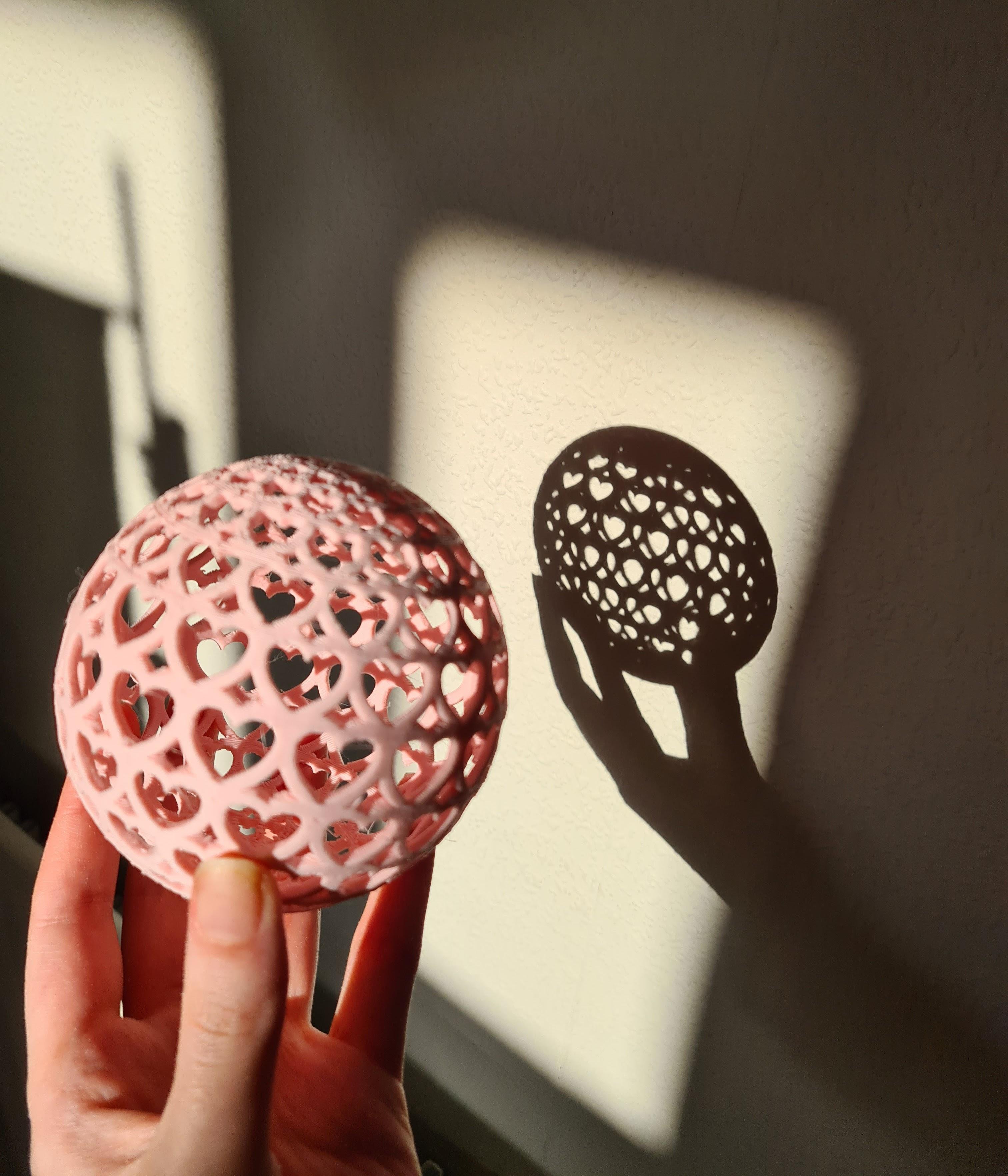 Ornamental Ball of Hearts (Valentine's Gift) 3d model