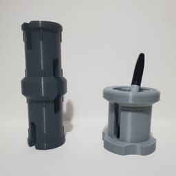 10x scale Lego Technic standard bushing with wall mount 3d model