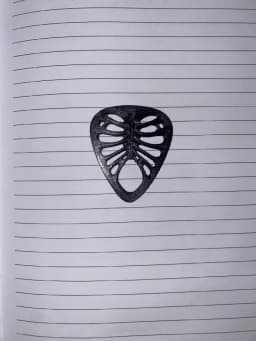 Ribcage Guitar Pick 3d model