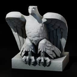 Magnificent Historical Stone Eagle Statue | 28mm/32mm Heroic Scatter Terrain 3d model