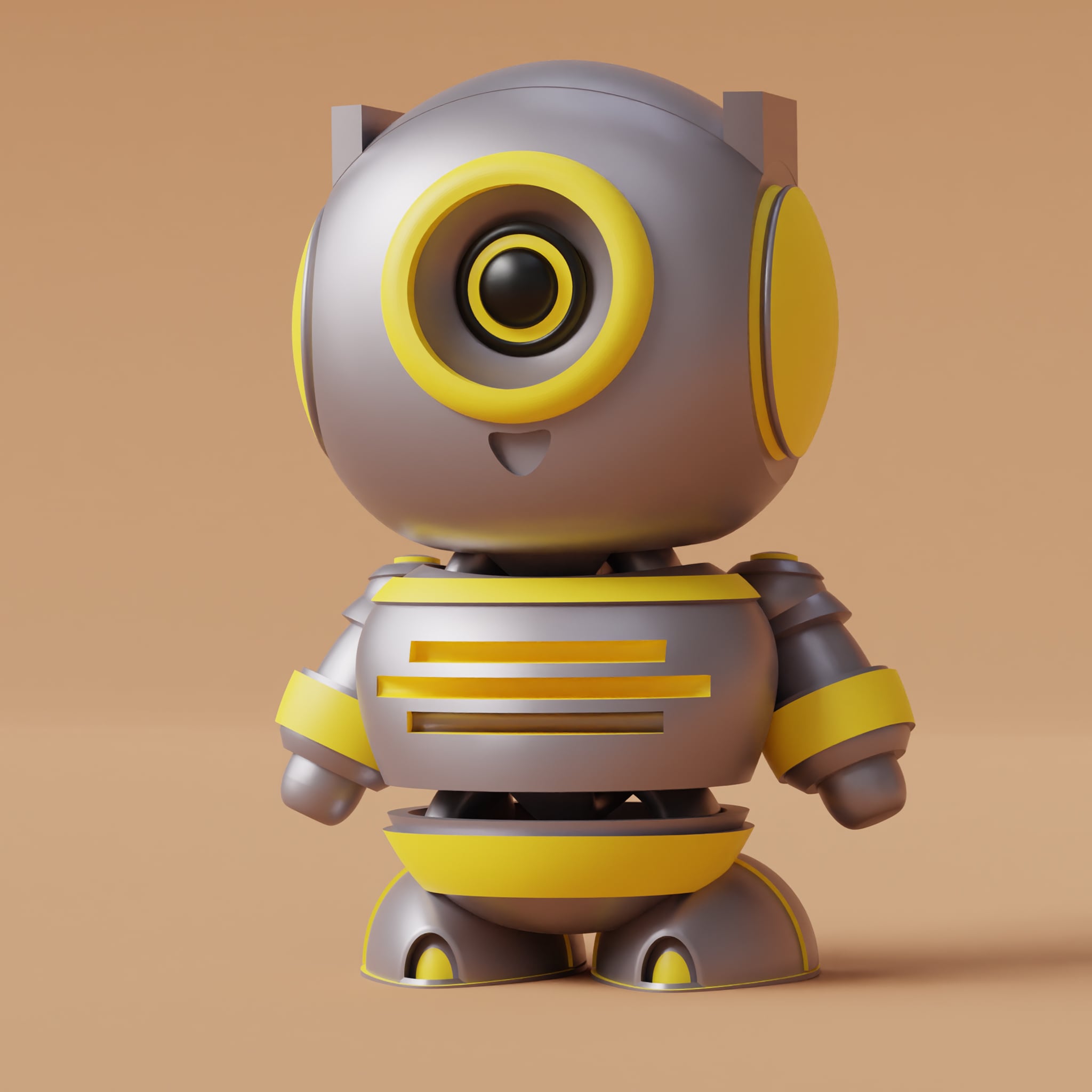 MONOY ARTICULATED TOY, PRINT-IN-PLACE, CUTE FLEXI, KEYCHAIN 3d model