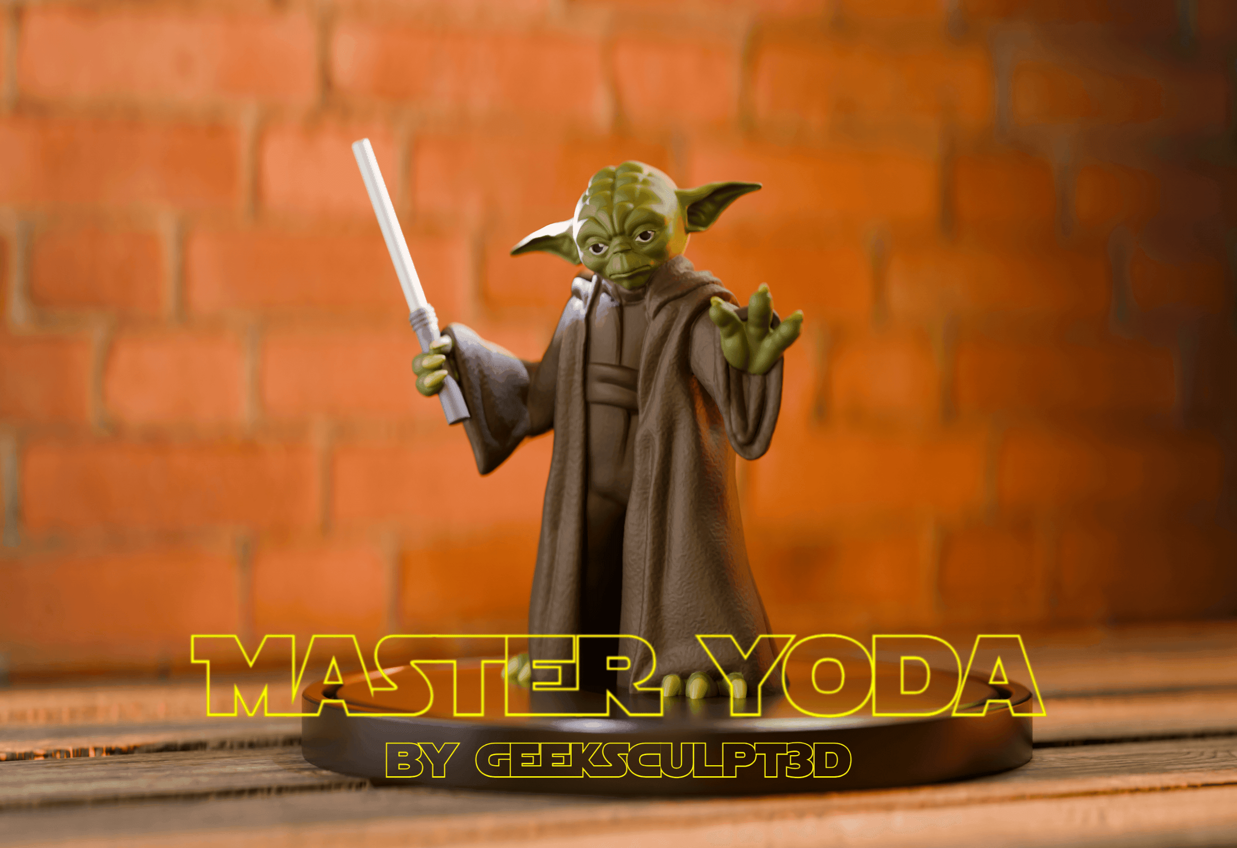 Master Yoda Sculpture - Collectible for Star Wars Fans 3d model