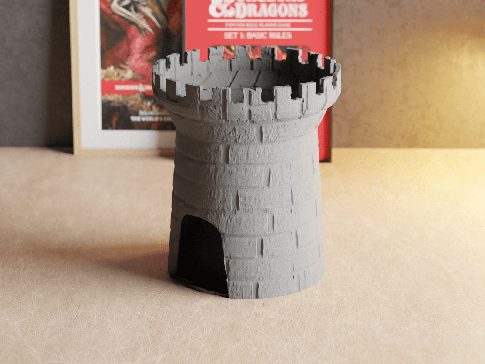 Dice Tower: arcane edition with texture 3d model