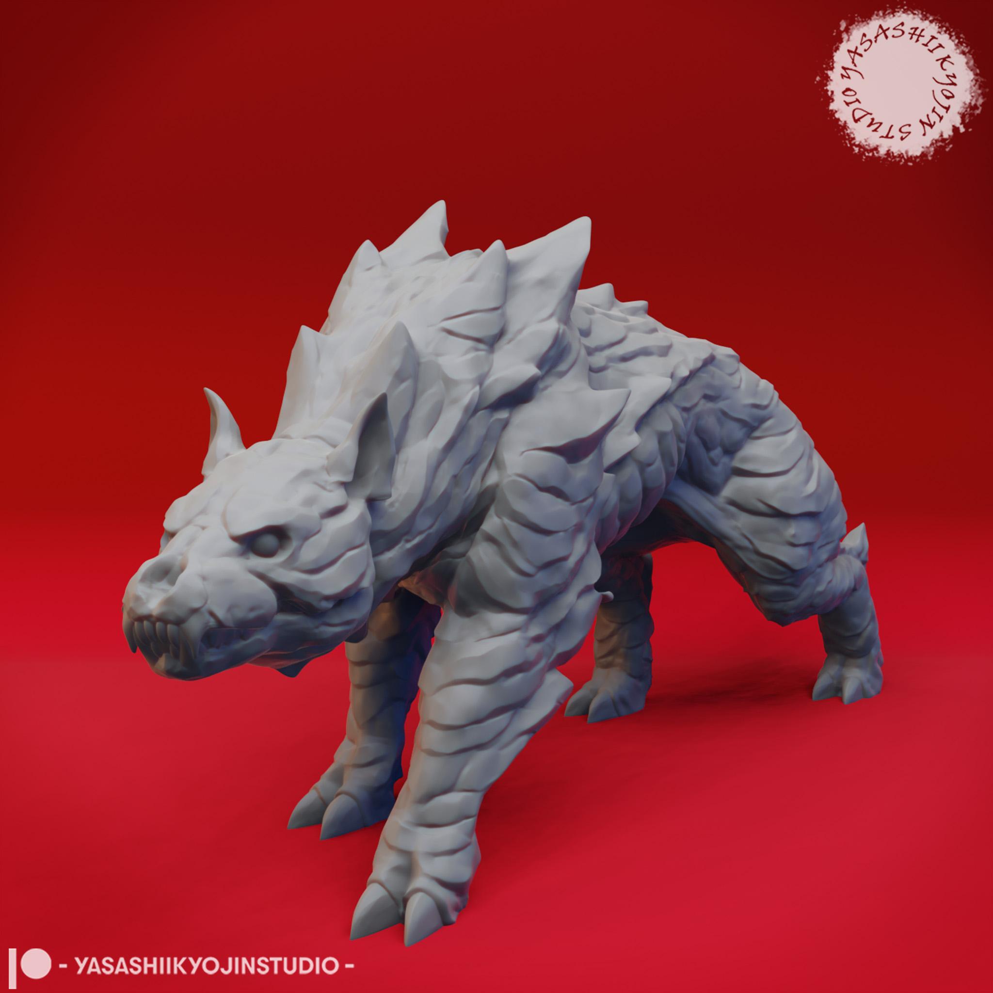 Hellhound - Tabletop Miniature (Pre-Supported) 3d model