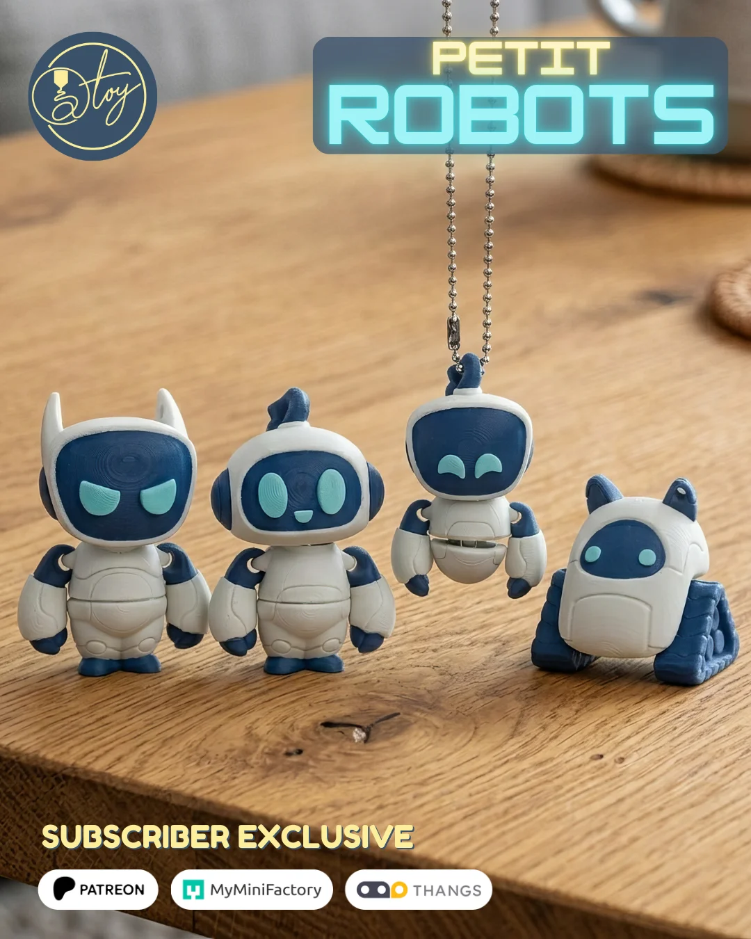 PETIT ROBOTS - KEYCHAIN COLLECTION 3d model