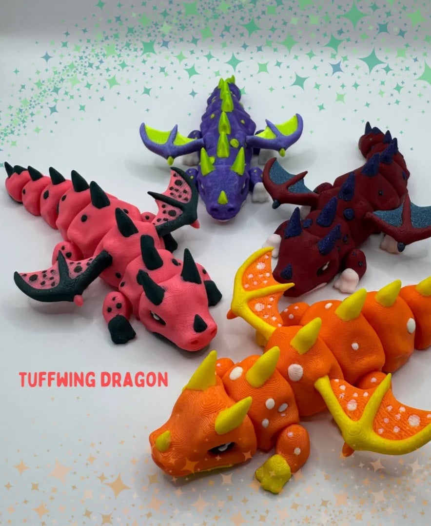 Tuffwing Dragon - Print in Place 3d model