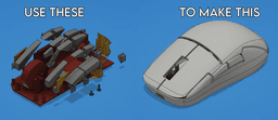 Logitech G305 Baseplate + Components 3d model