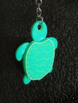 Tic Tac Toe Turtle Keychain 3d model