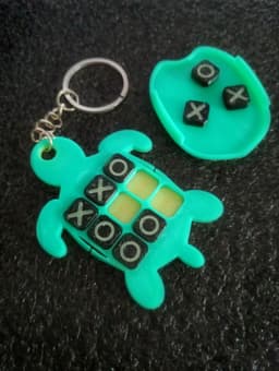 Tic Tac Toe Turtle Keychain 3d model
