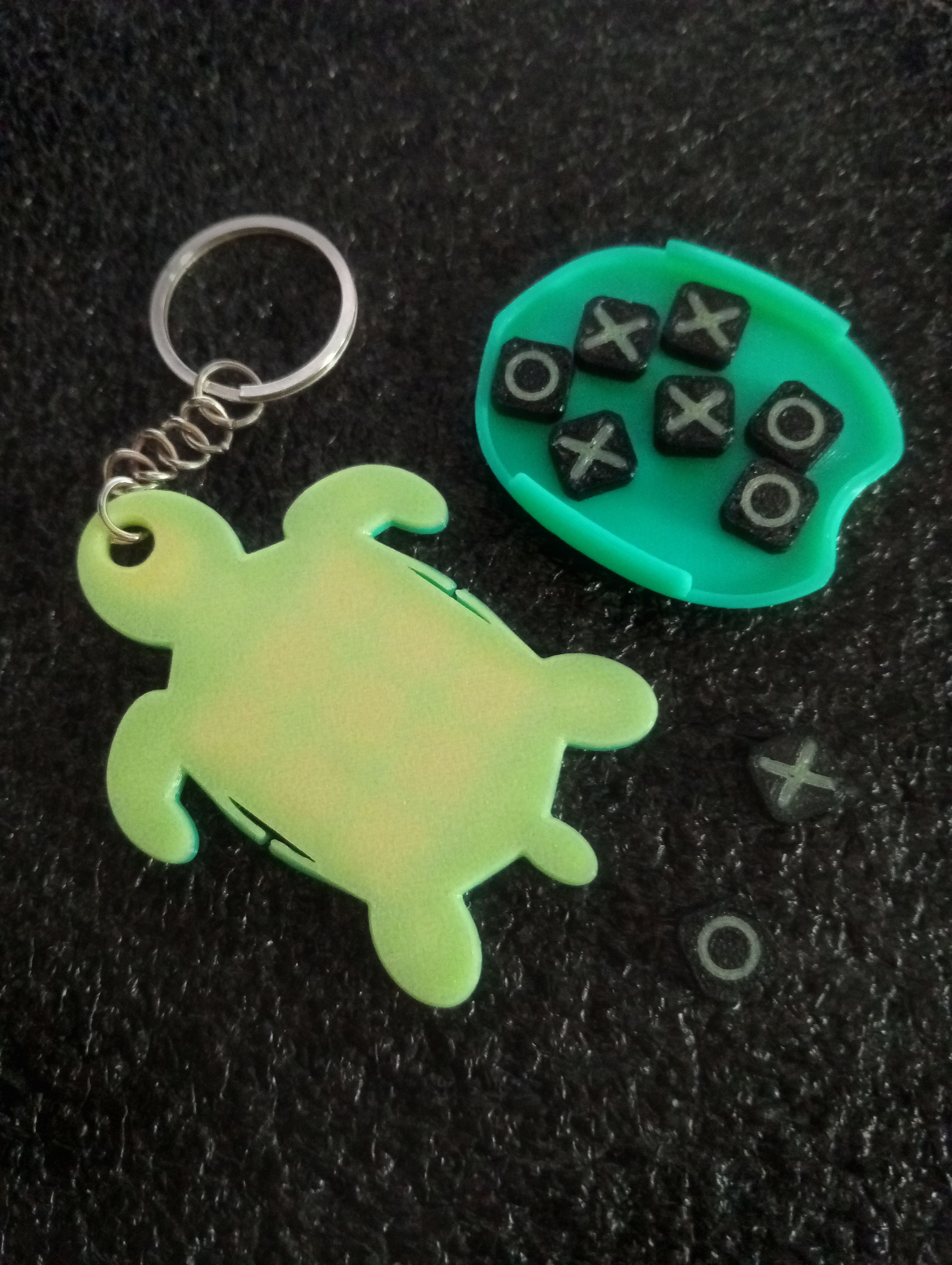 Tic Tac Toe Turtle Keychain 3d model