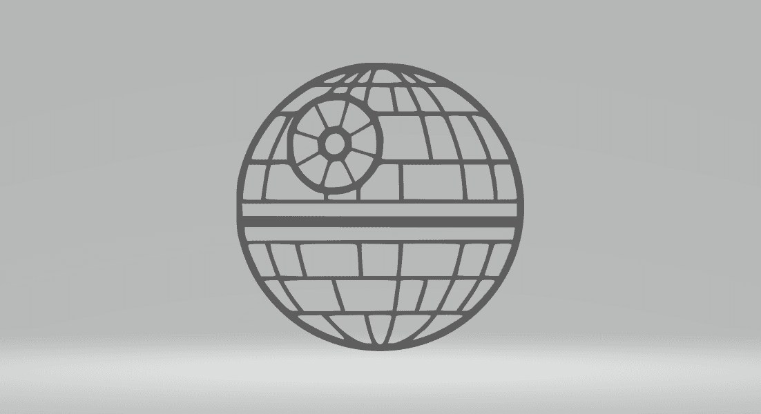 Death Star 2D Star Wars.stl 3d model