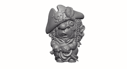 Stylized Pirate Captain Chibi 3d model
