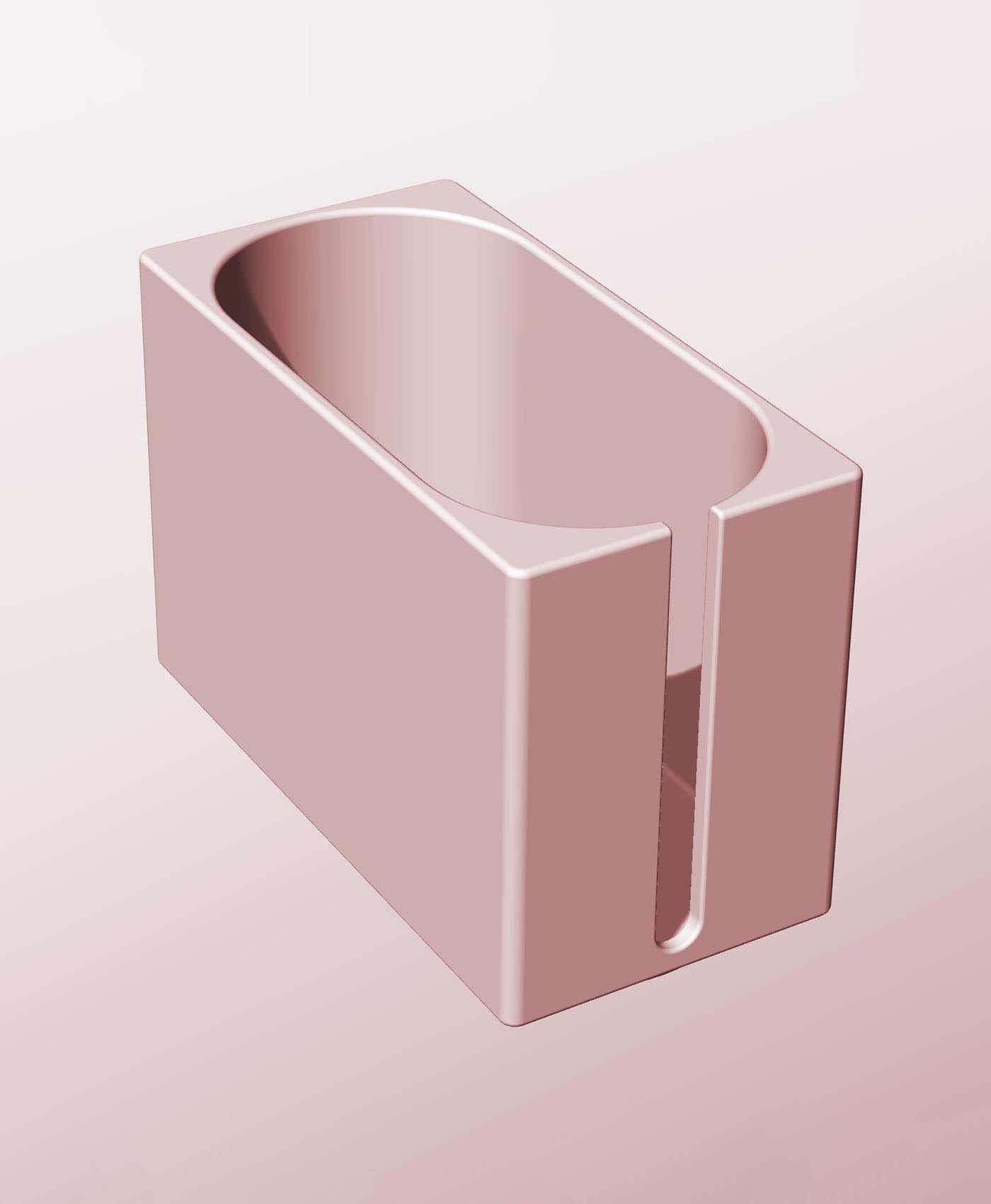 CX68-100-SS Stackable slotted bin box module for creative decor 3d model