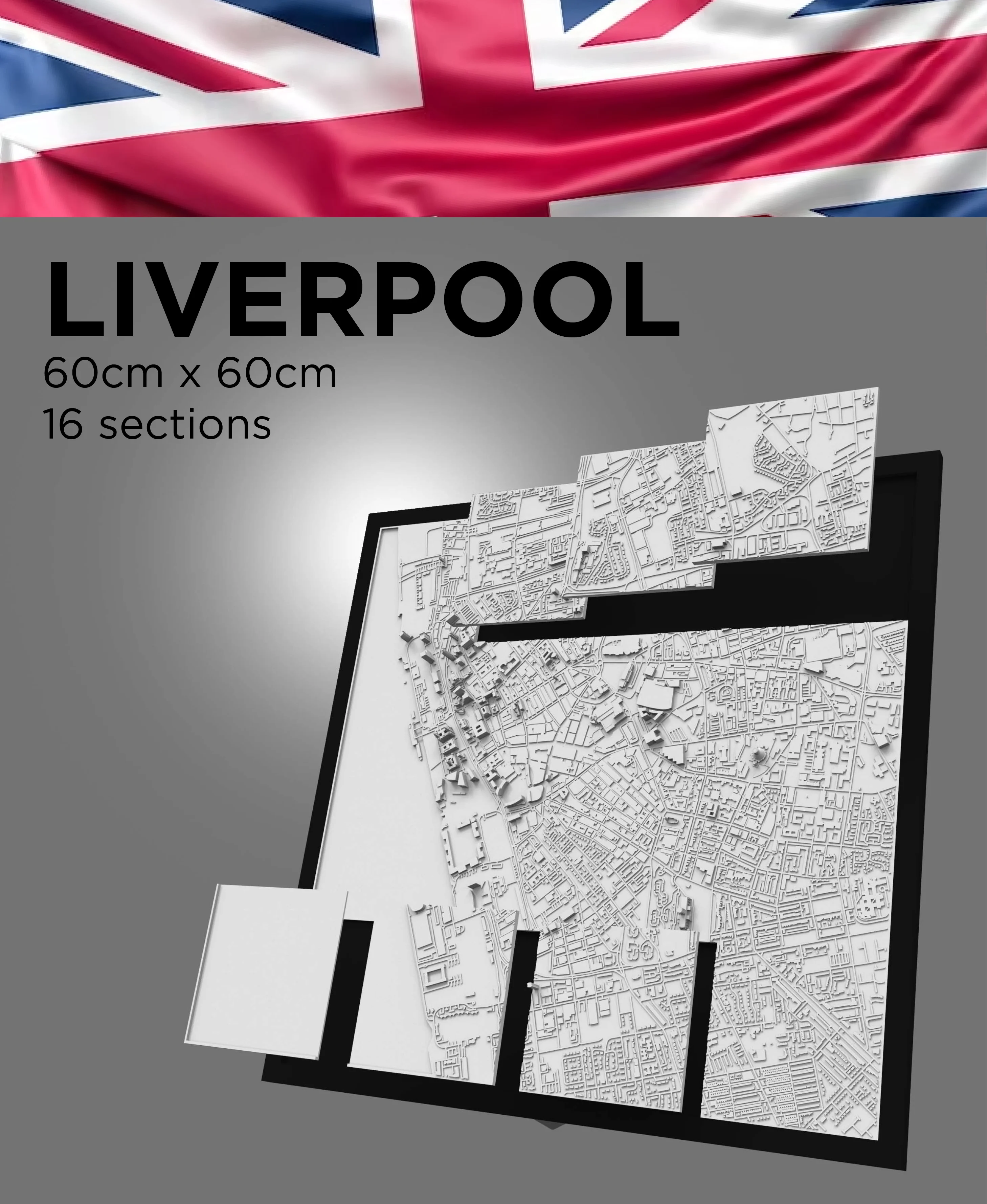 LIVERPOOL, Skyline 3d map 3d model