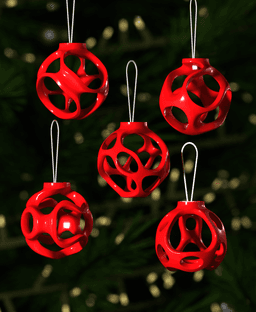 Christmas Ornament Fractal Frost 003 3d model