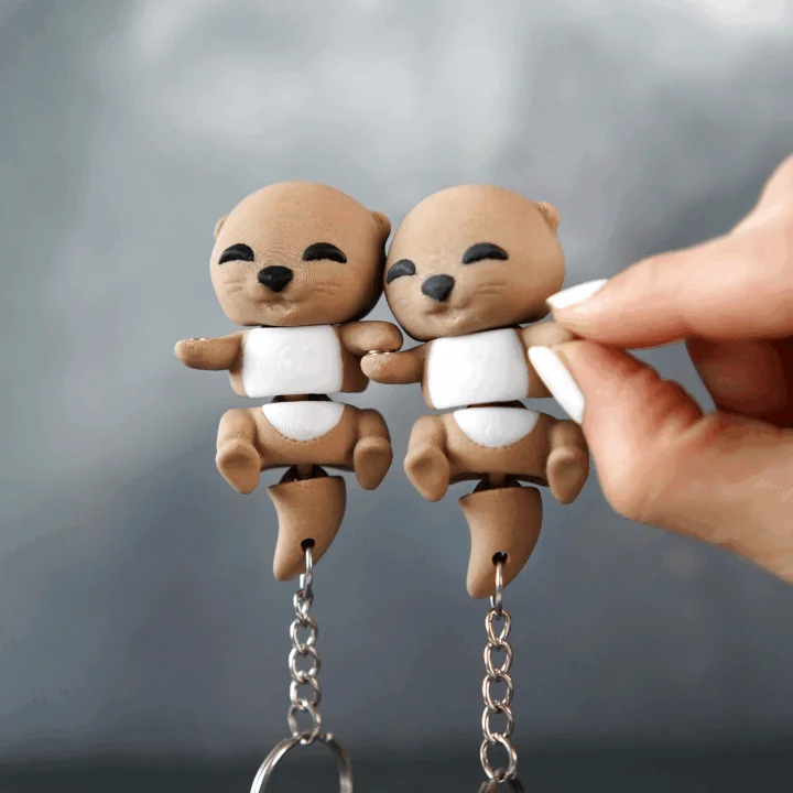 Baby Flexi Otters Magnetic Hand-Holding Companion 3d model