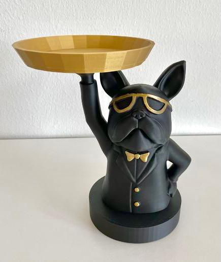 Bulldog Butler With Tray Key Holder / Organizer / Jewelry 3d model