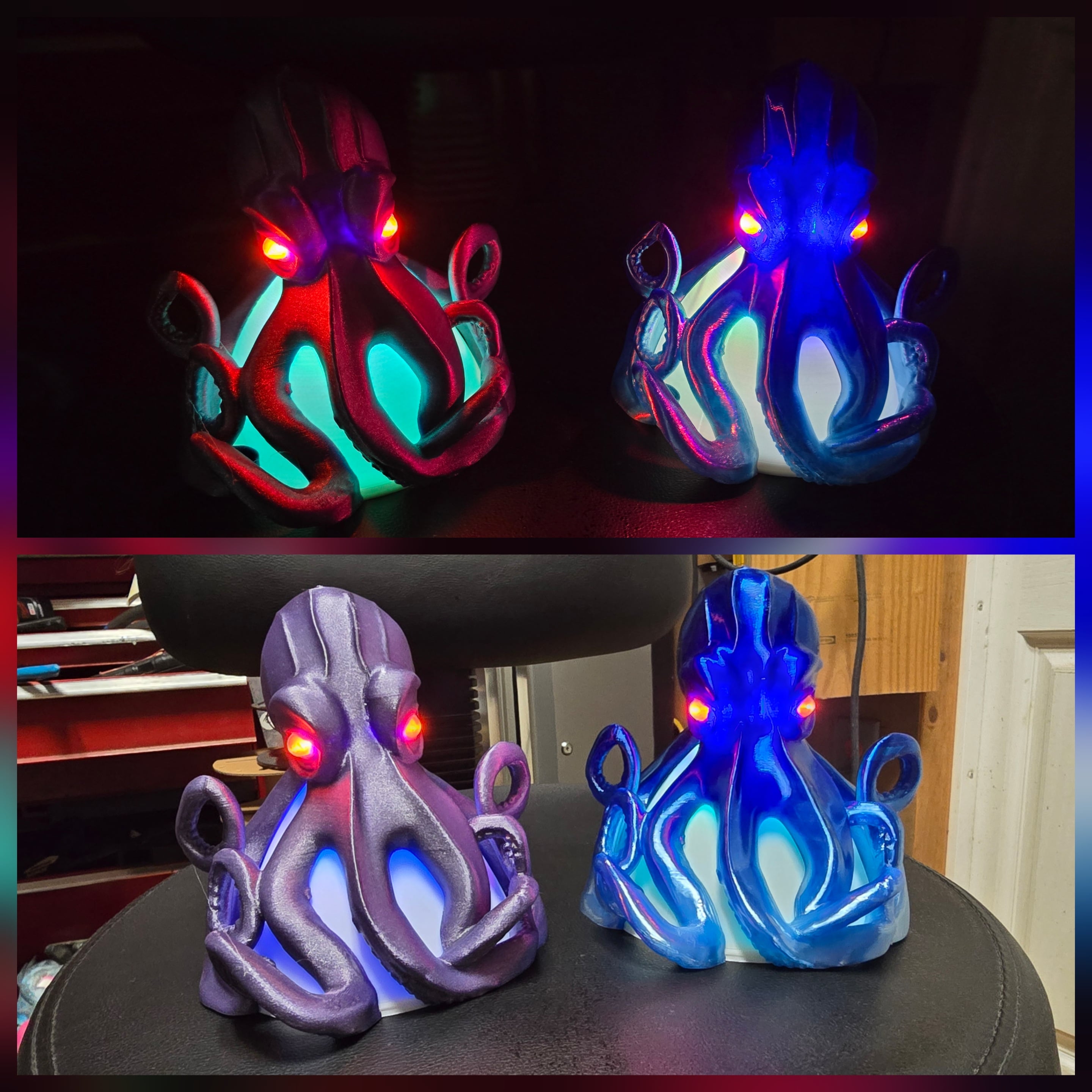added some LEDs for eyes and battery/switch for portability
Awesome print and model!!