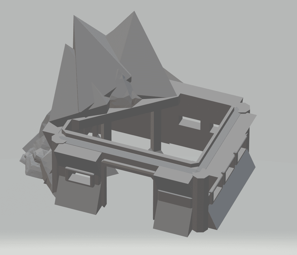 FHW: Dombul bunker open topped 3d model