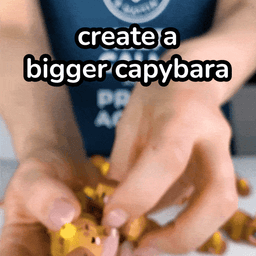 Cute Flexi Capybara (Toy, Keychain & Magnet), Mini Animals 水豚 3d model